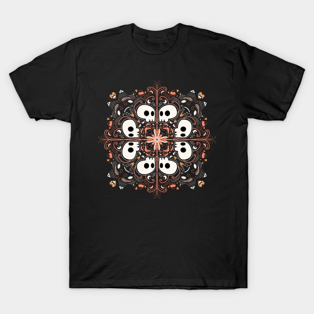 Skulls Mandala T-Shirt by The3rdMeow